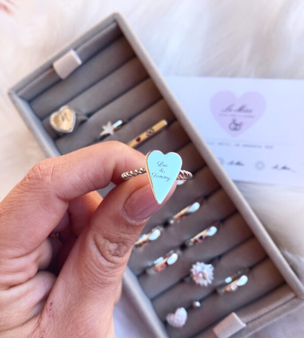 Anello cuore a punta - immagine 2