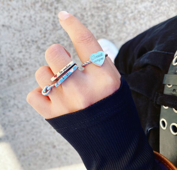 Anello cuore classico intreccio