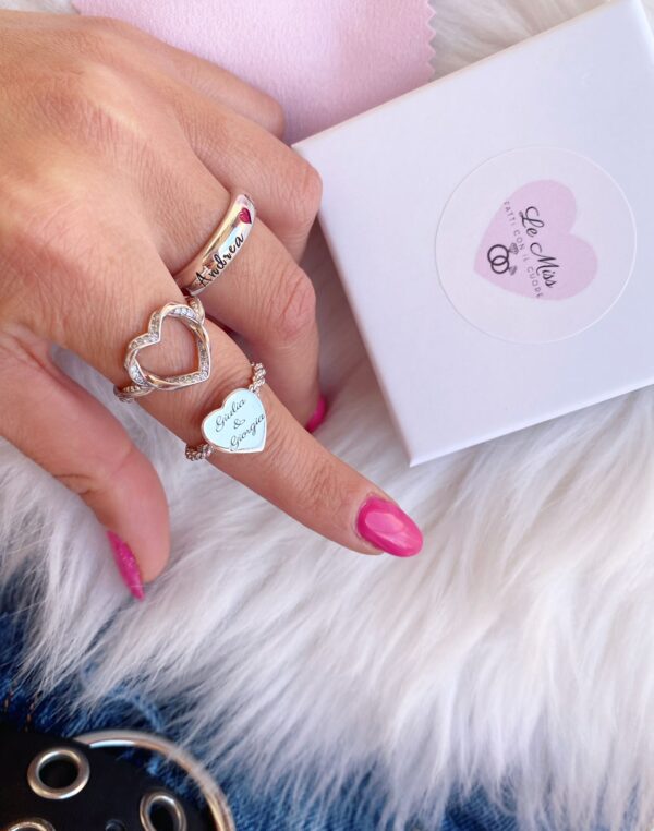 Anello cuore classico intreccio - immagine 2