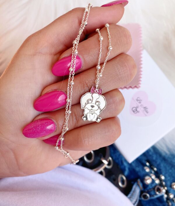 Collana mix sfere ciondolo Sweet bau personalizzabile