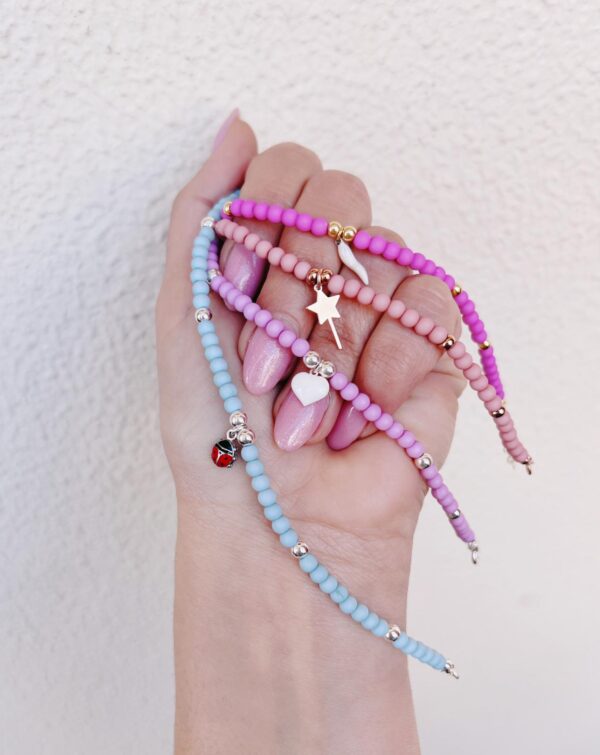 Bracciali rainbow charms basic e smaltati