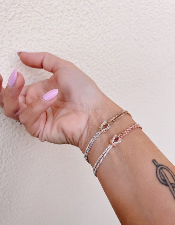 Bracciale nodo filo diamantato