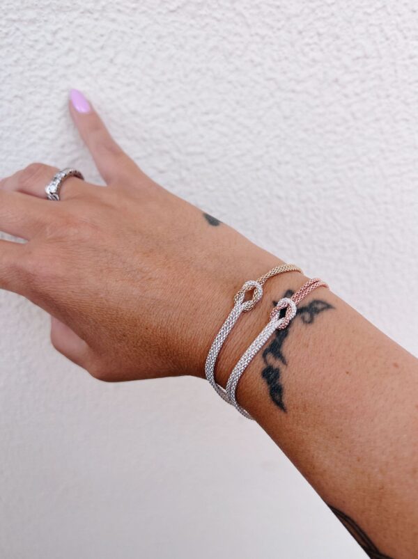 Bracciale nodo filo diamantato - immagine 2