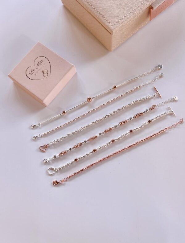 Bracciale sferette rigate e rondelline - immagine 2