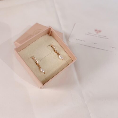 Mini cerchietti zirconi con perle di fiume