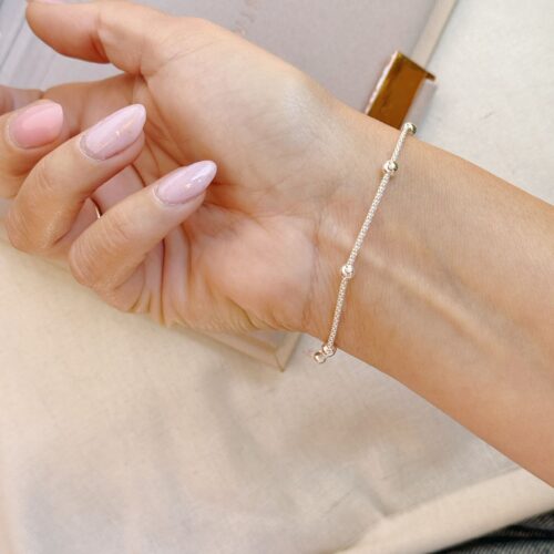 Bracciale filo diamantato mix sfere