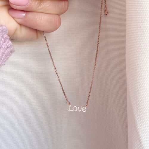 Collana love zirconi