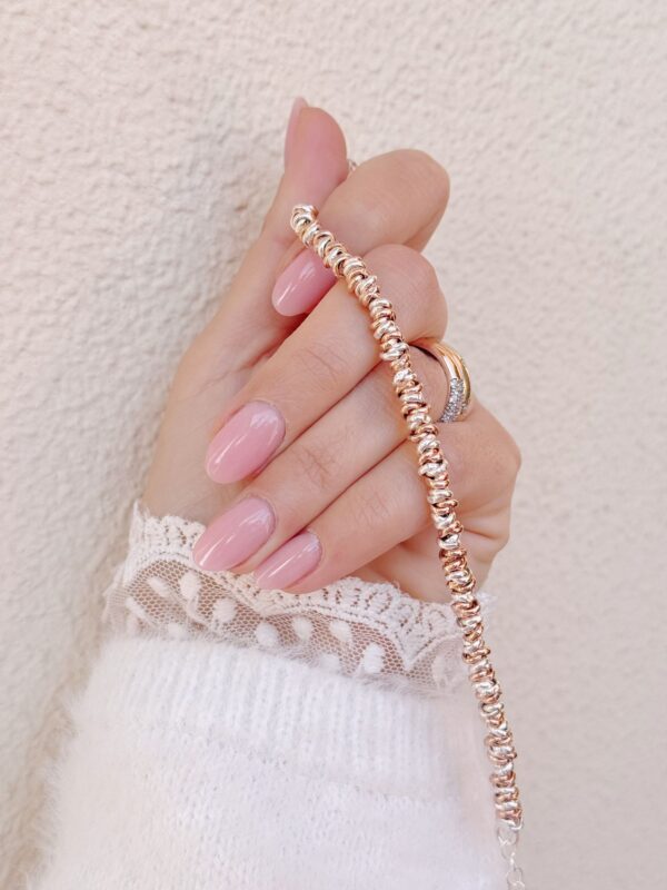 Bracciale nodini mix silver, gold rose