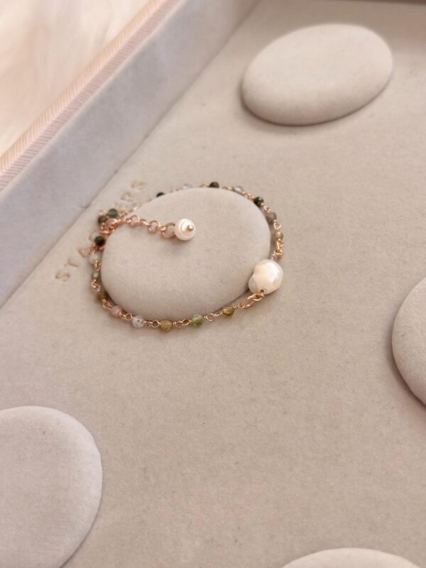 Bracciale rosario tormalina pietra big - immagine 2