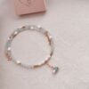 Collana acqua marina e sassolini di perle - immagine 3