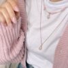 Collana quarzo rosa e bianco
