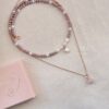 Collana cristalli e sassolini di perle - immagine 3