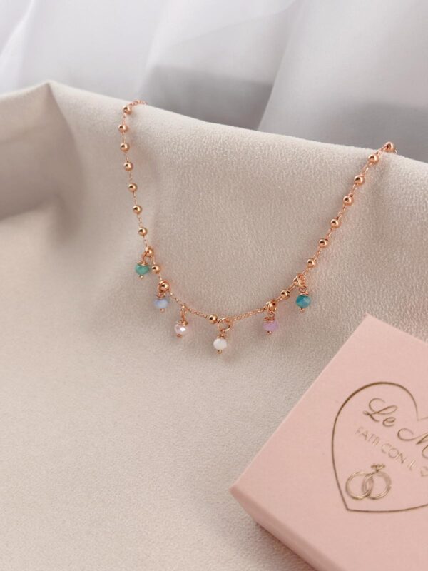 Collana gocce di cristalli