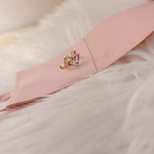 Ear cuff cuore luxury zirconi colorati