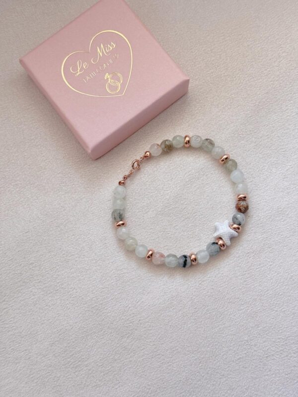 Bracciale quarzi e stella marina - immagine 2