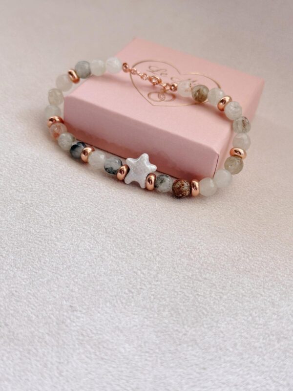Bracciale quarzi e stella marina