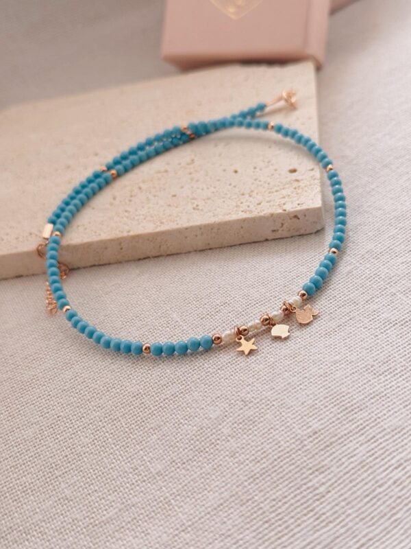 Collana pasta di turchese charm marini - immagine 3