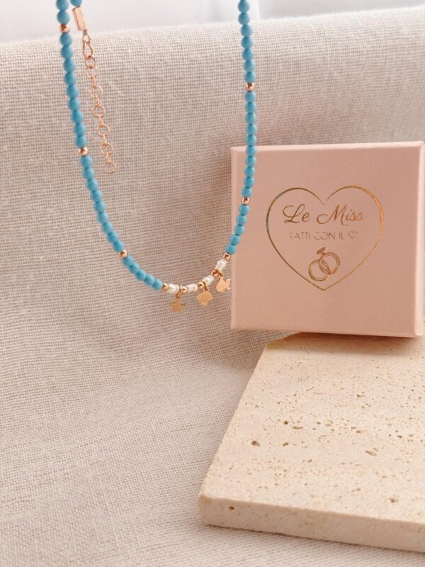 Collana pasta di turchese charm marini - immagine 2