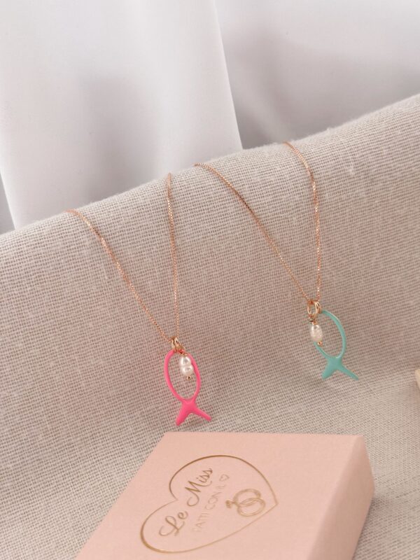 Collana pesce big e perla - immagine 2