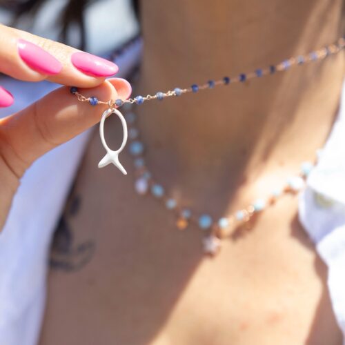 Collana rosario fish