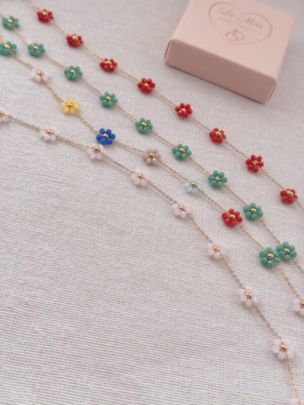 Collane mini margherite cristalli - immagine 3