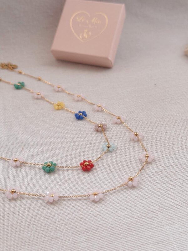Collane mini margherite cristalli - immagine 2