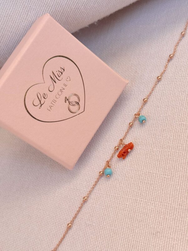 Bracciale mix sfere rametti e pietre - immagine 2