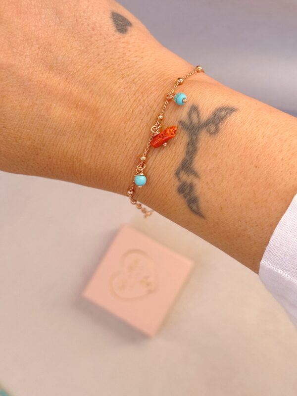 Bracciale mix sfere rametti e pietre