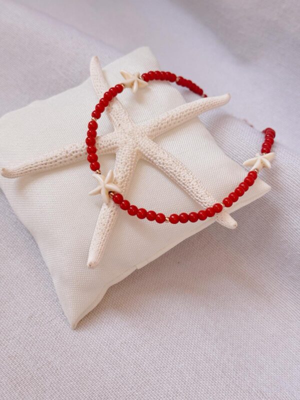Collana sfere Corallo e stelle marine